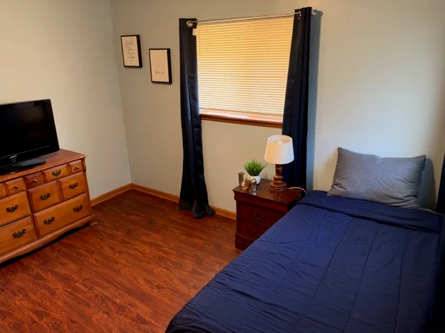 Furnished resident room at Adava Care Fardale in Milwaukee, WI