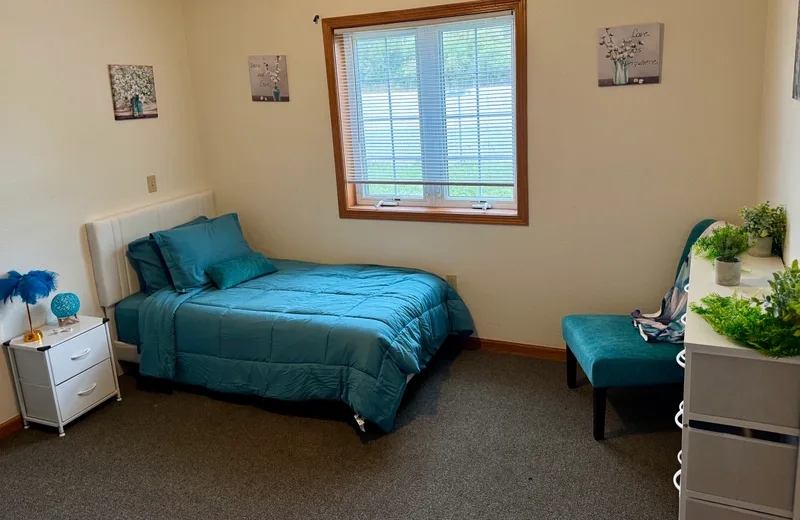Furnished bedroom at Adava Care Glendale assisted living