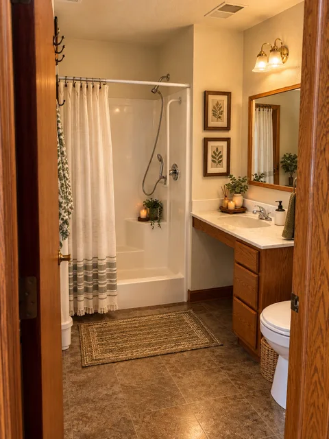 Apartment bathroom at Adava Care of Hartland in Hartland, WI