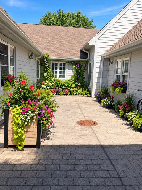 Outdoor courtyard at Adava Care of Hartland in Hartland, WI