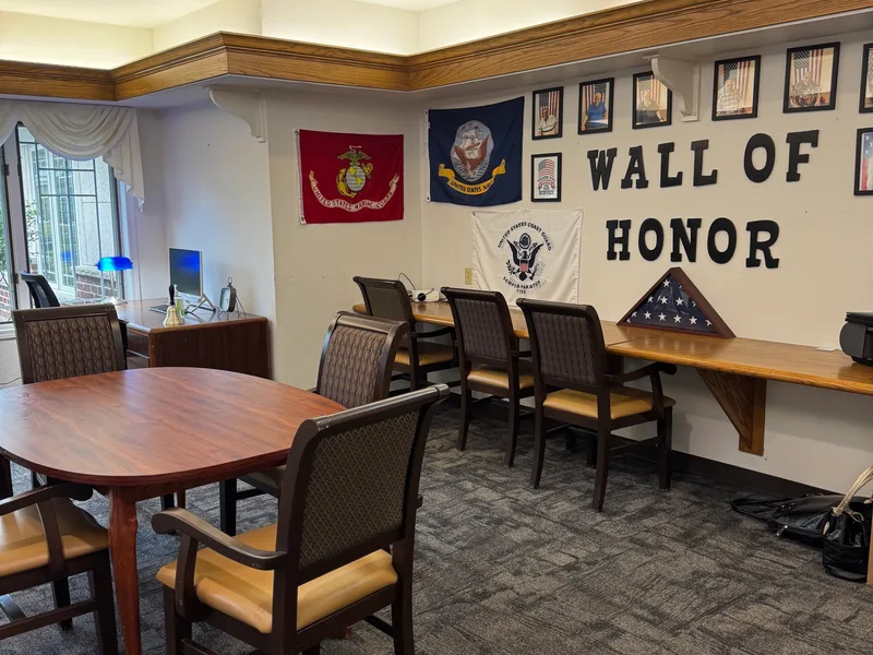 Activity and game room at Adava Care Pewaukee in Pewaukee, WI