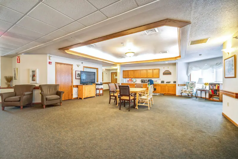 Welcoming hallway at Adava Care Pewaukee in Pewaukee, WI