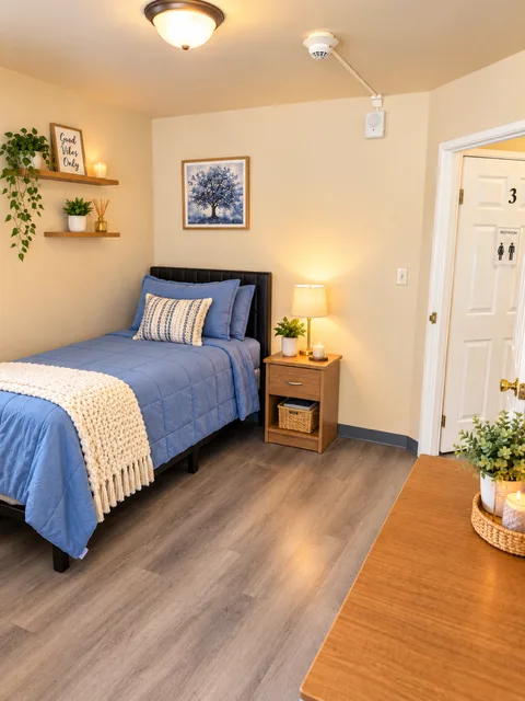 Model resident room at Adava Care of Wabash in Milwaukee, WI