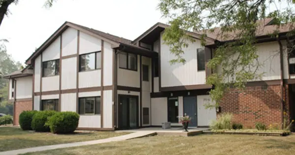 Senior living building exterior at Adava Care Wabash in Milwaukee, WI